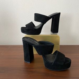 Jeffrey Campbell Adriana Double Band Platform Sandal 5.5 Black
